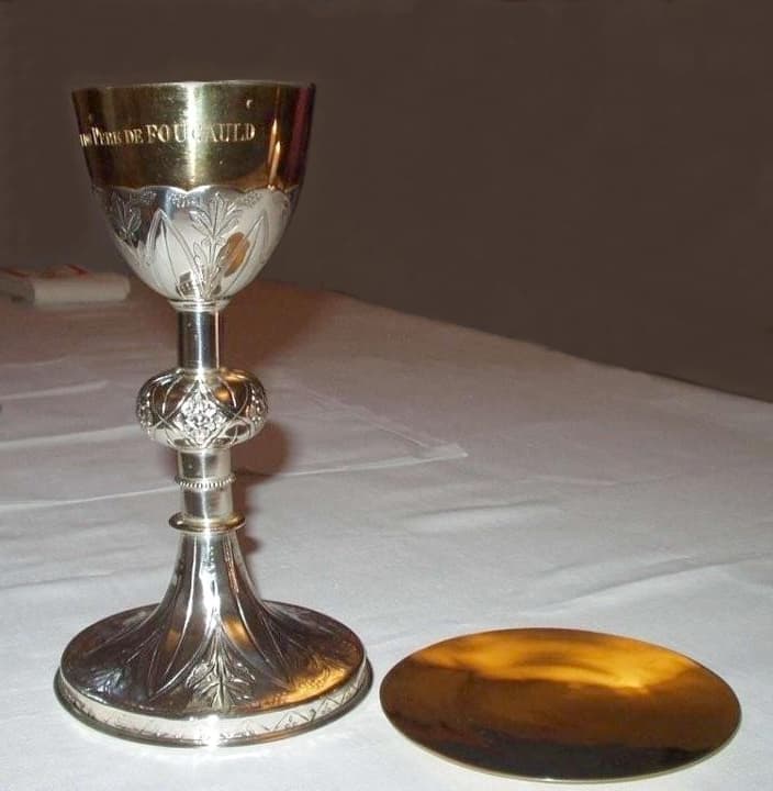 Calice et patène ayant appartenu à saint Charles de Foucauld