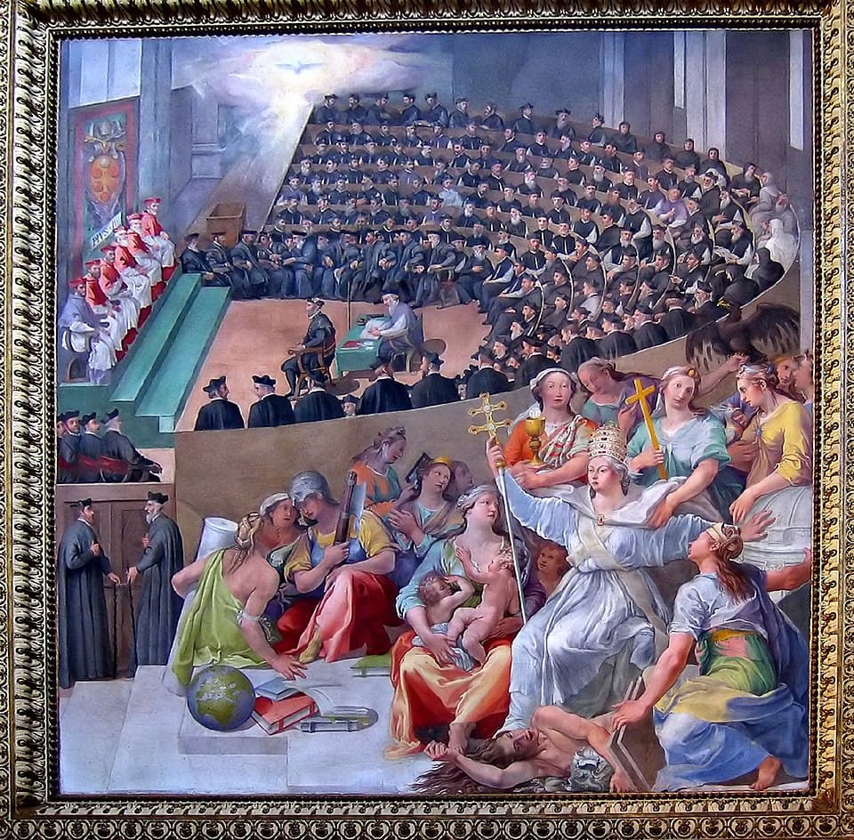 Représentation du Concile de Trente par Pasquale Cati