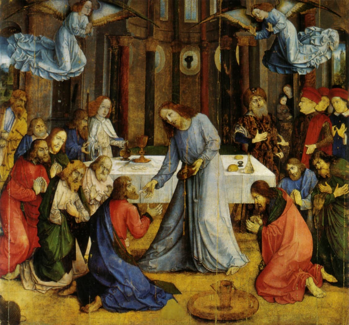 Le Christ donne la communion aux apôtres, œuvre de Juste de Gand