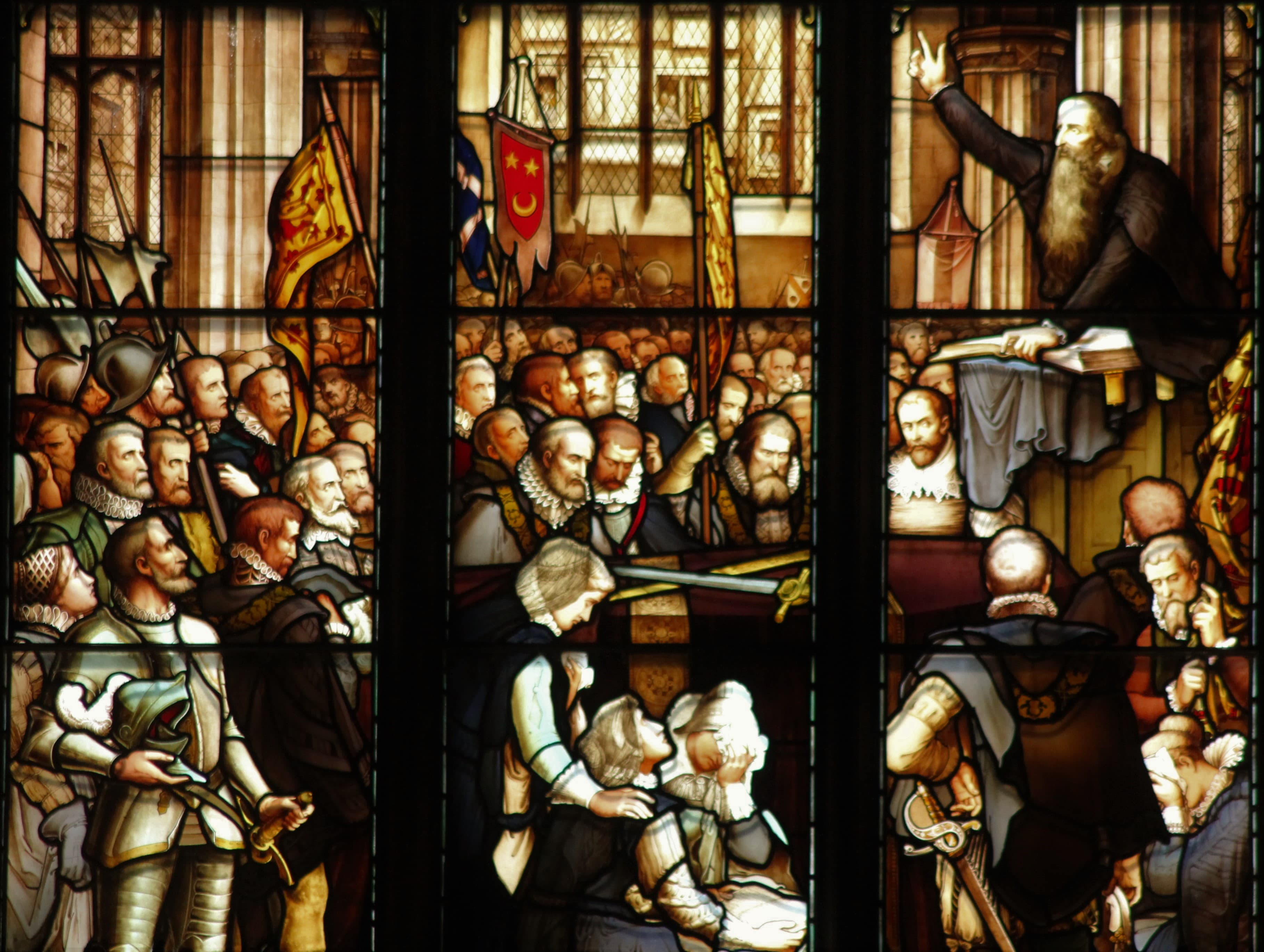 Vitrail représentant John Knox prêchant à Saint Giles, Édimbourg