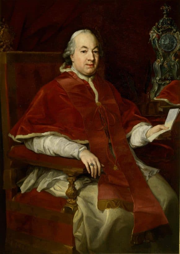 Portrait du pape Pie VI assis, par Pompeo Batoni et son atelier, vers 1775.
