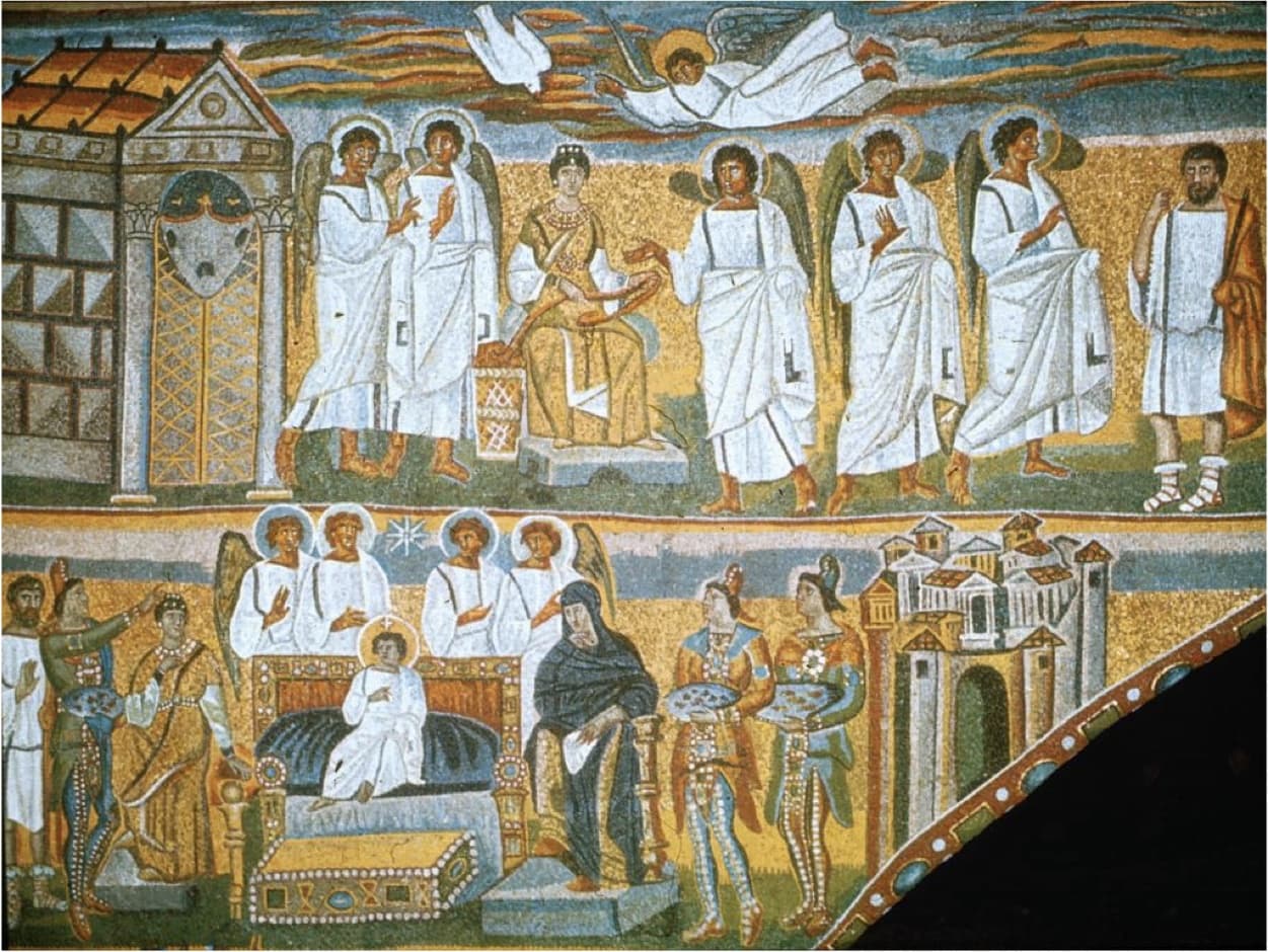Frühchristliches Mosaik des Triumphbogens von Santa Maria Maggiore, 5. Jahrhundert
