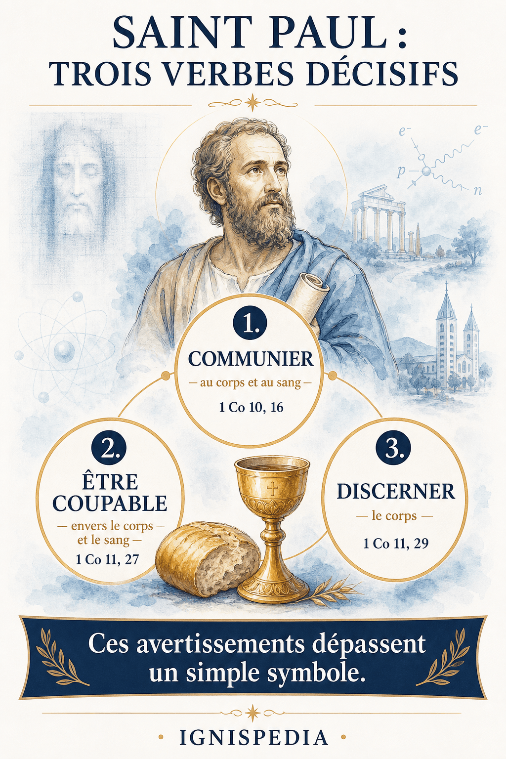 Infographie : l'argument de saint Paul en 1 Corinthiens sur la présence réelle