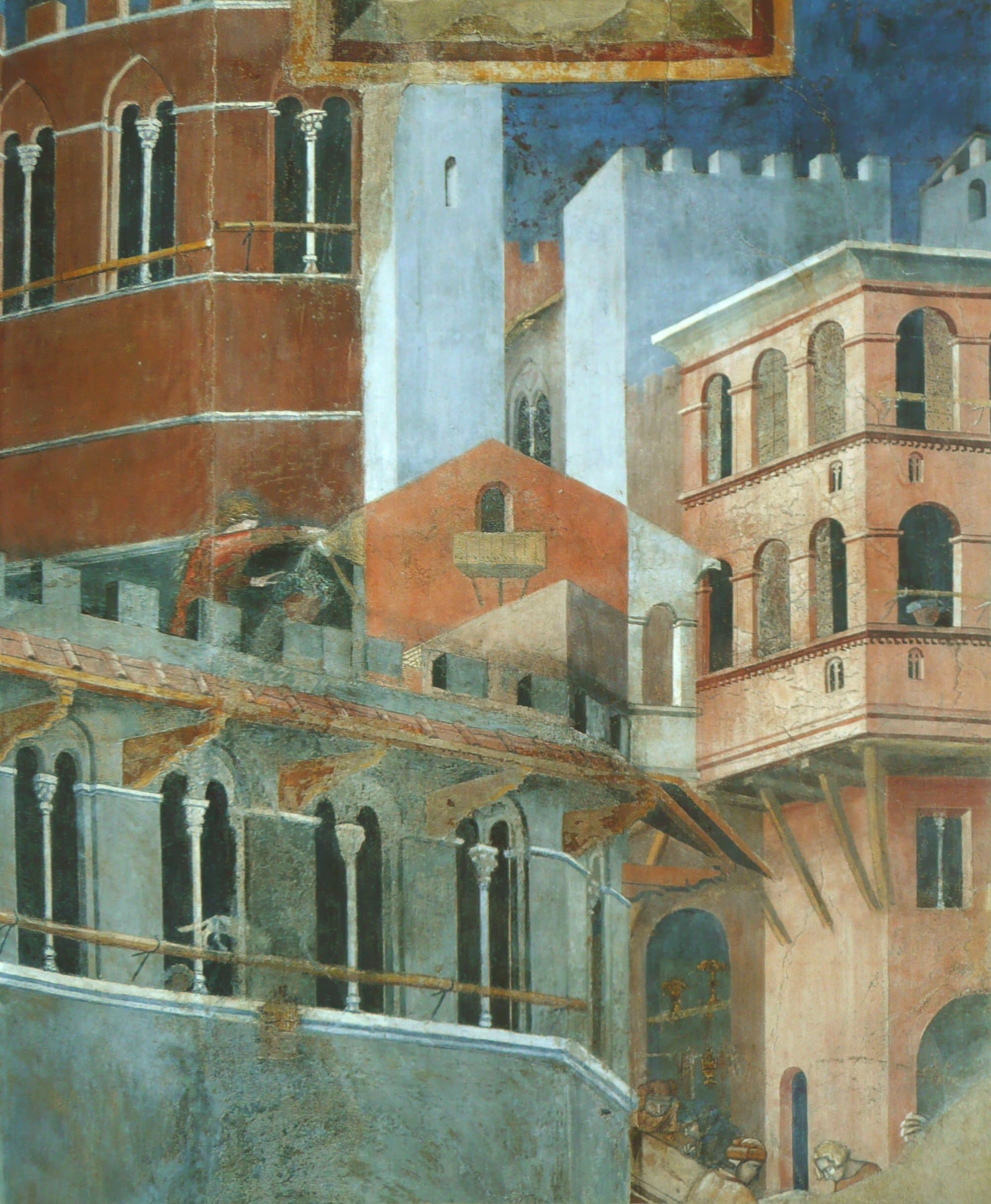 Architekturdetail aus den Auswirkungen der guten Regierung in der Stadt
