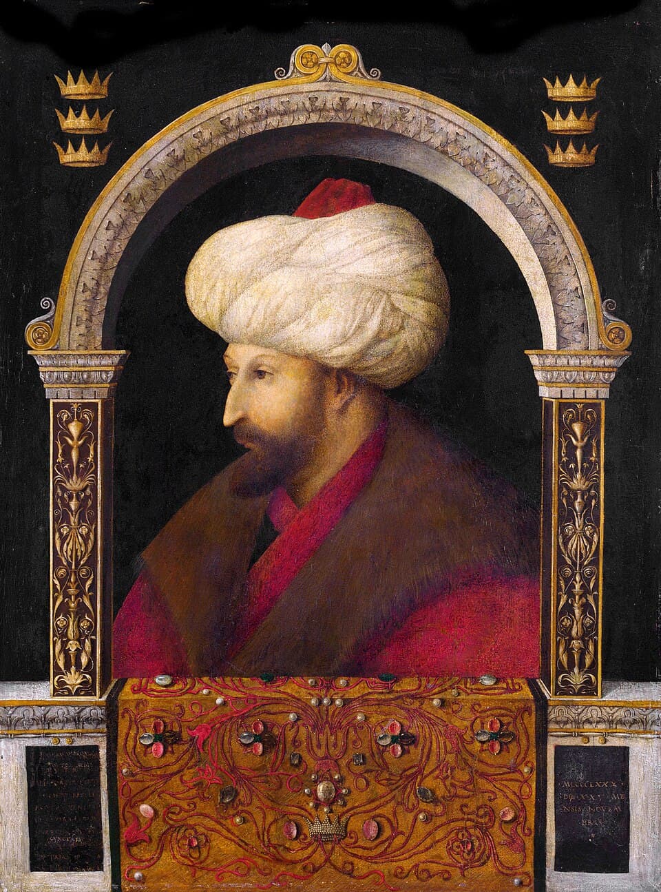 Maomé II por Gentile Bellini, cerca de 1480, National Gallery de Londres