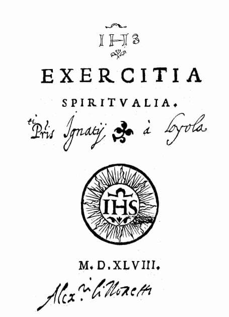 Frontespizio della prima edizione degli Esercizi spirituali, 1548