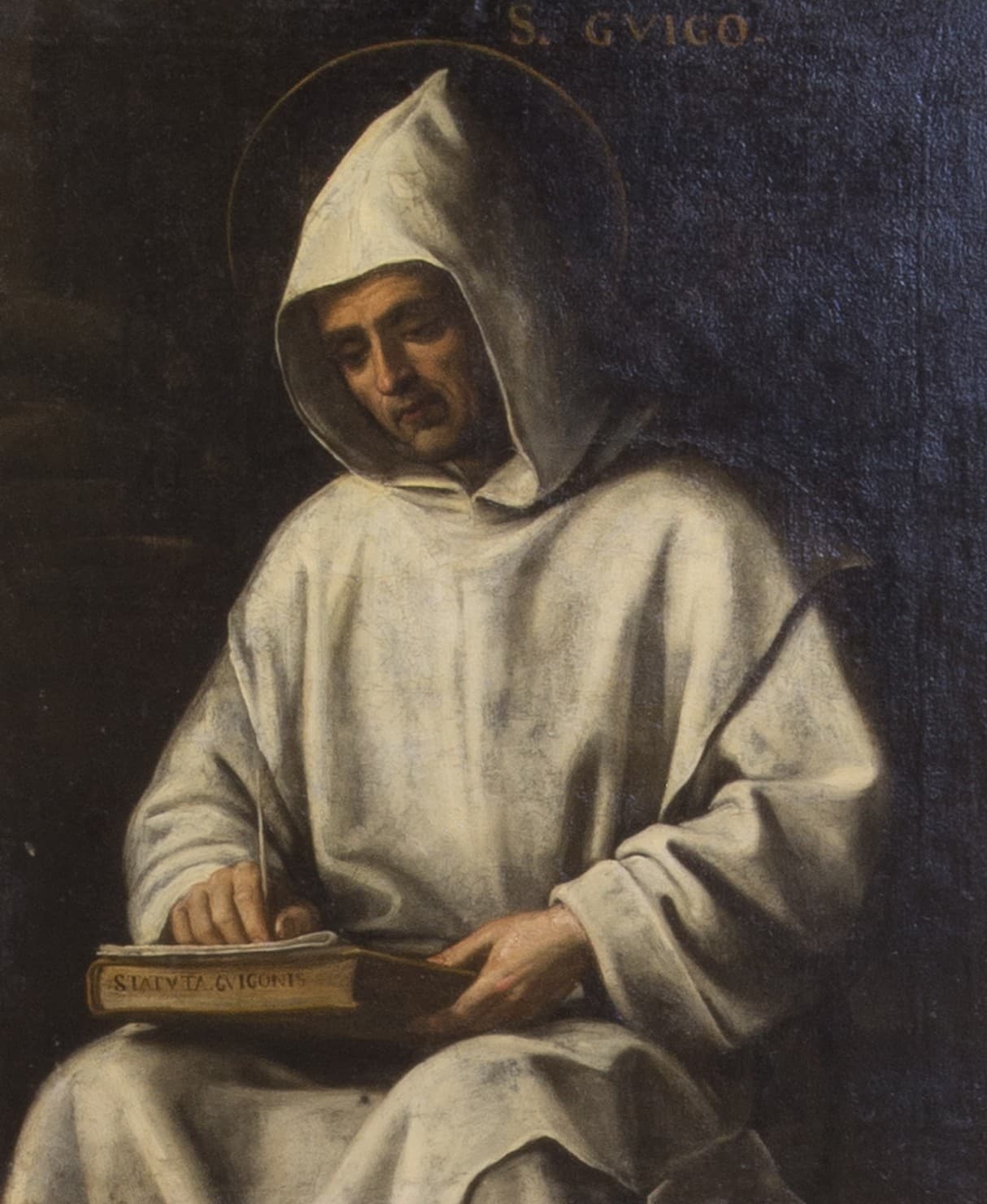 Giuseppe Vermiglio, portrait de Guigues Ier le Chartreux tenant les Statuts