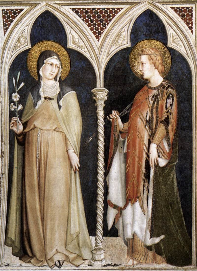 Simone Martini, Saint Clare of Assisi in the lower basilica of Assisi