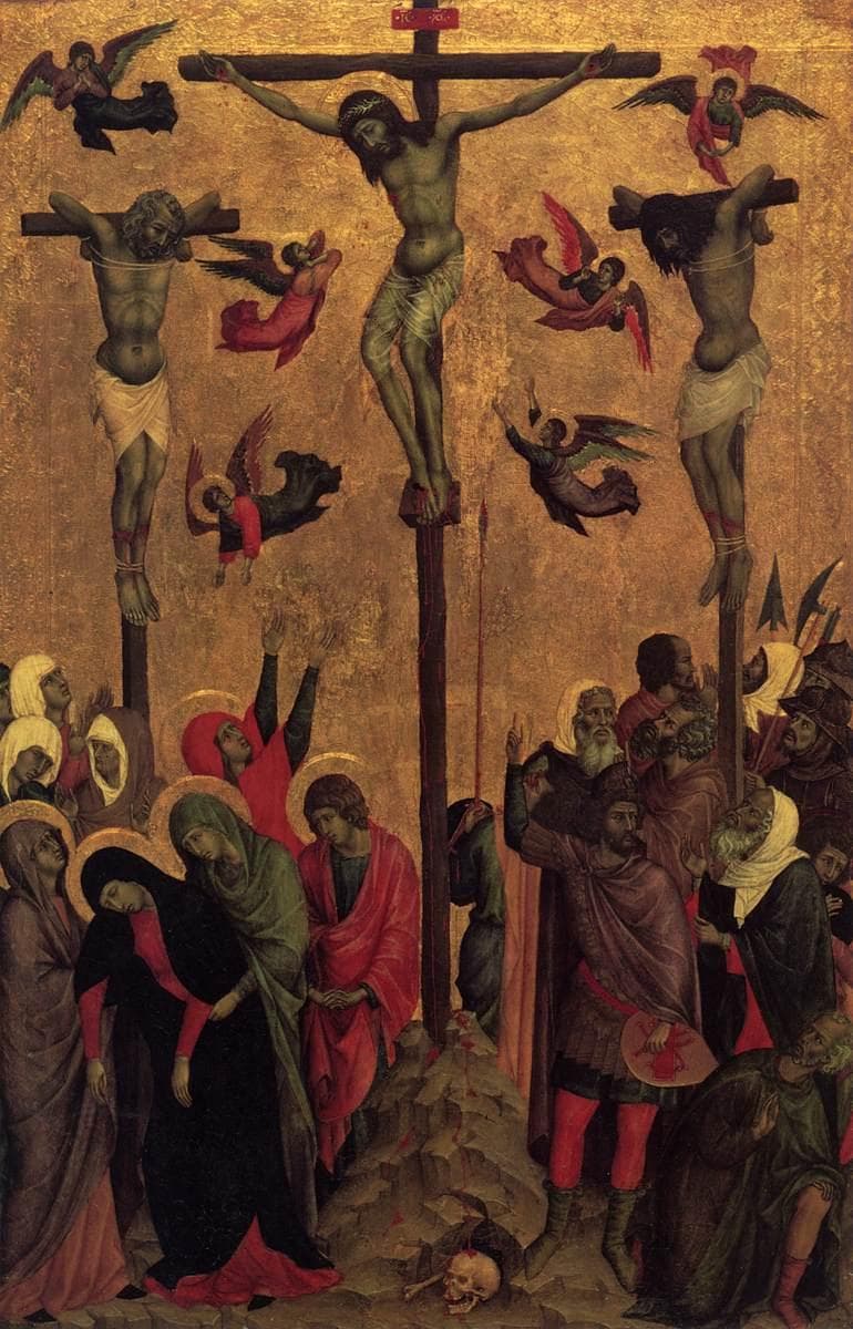 Duccio, Ukrzyżowanie między dwoma łotrami