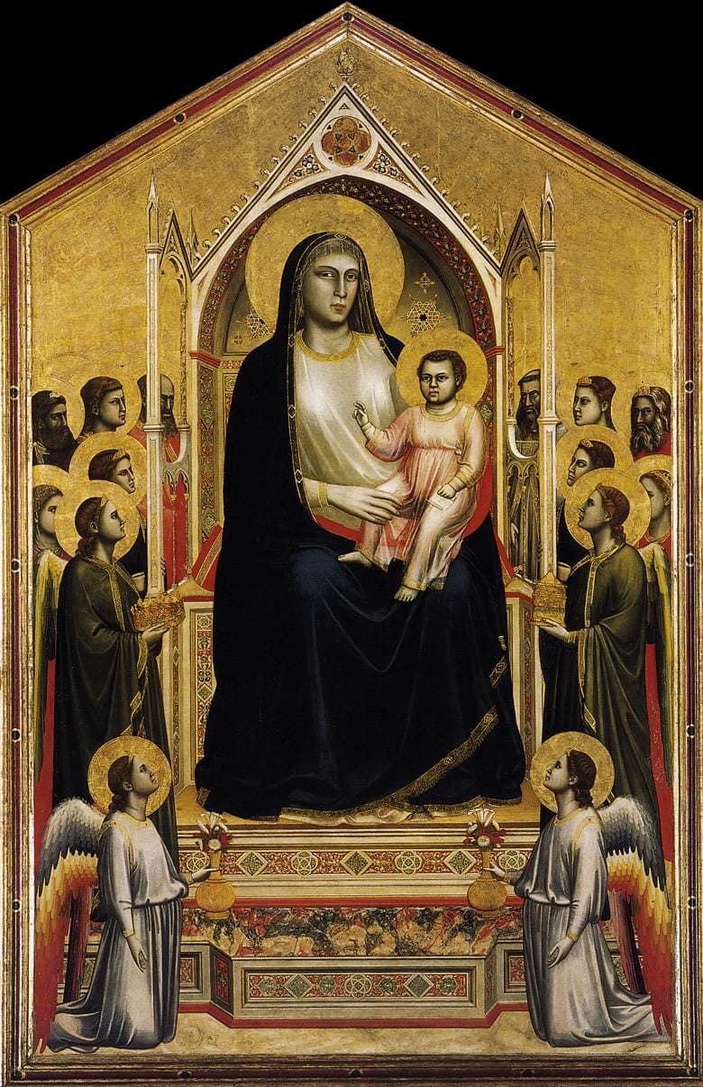 Giotto, Madonna Ognissanti z aniołami, ok. 1310