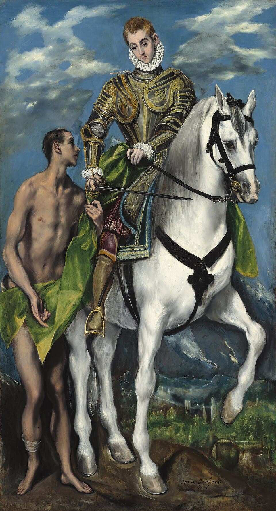 San Martino che condivide il mantello con un povero, dipinto da El Greco