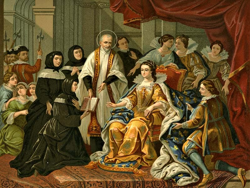 San Vincenzo de' Paoli che presenta le prime Figlie della Carità ad Anna d'Austria