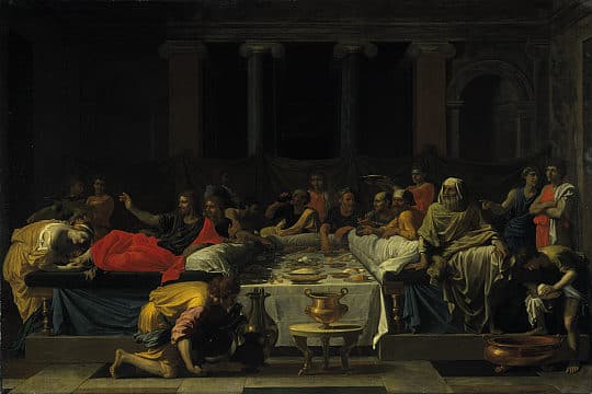 Pokutnica u stóp Chrystusa, obraz Nicolasa Poussina, 1647