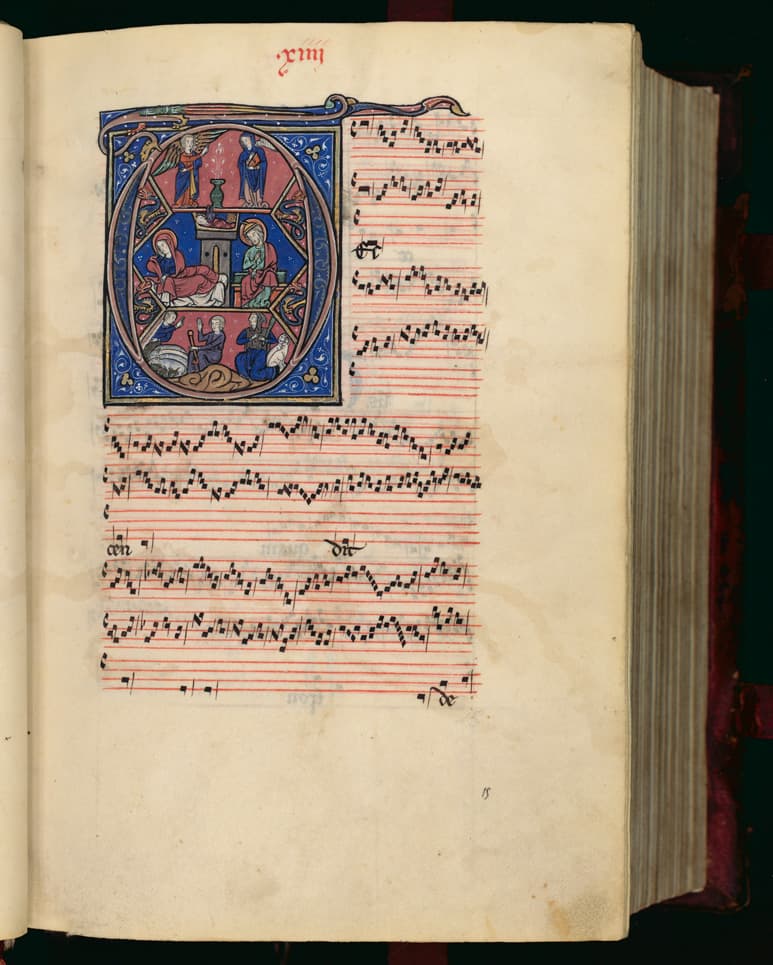 Folio du Magnus liber organi : notation de l’école de Notre-Dame