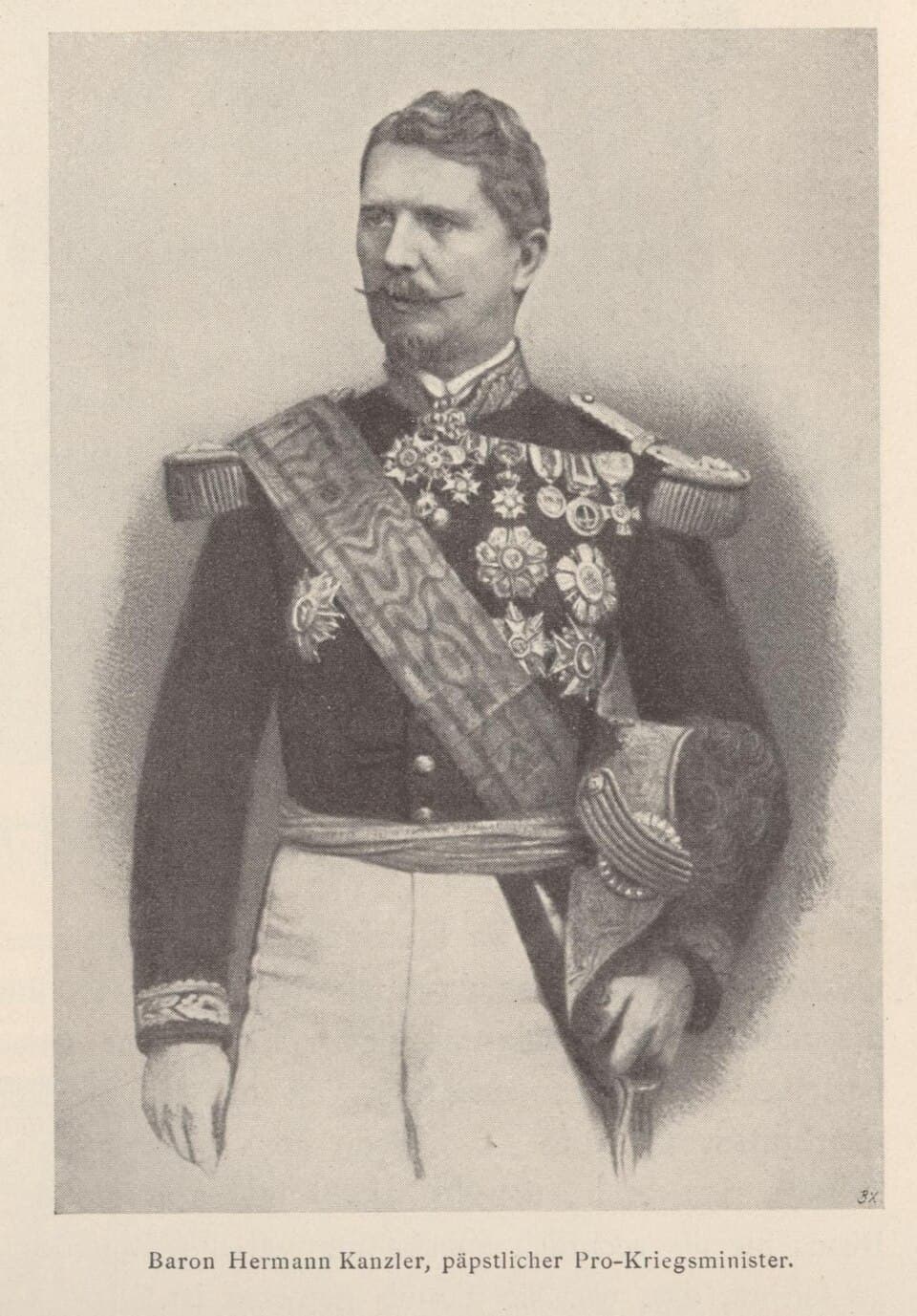 Portret generała Hermanna Kanzlera, prominister Broni Piusa IX