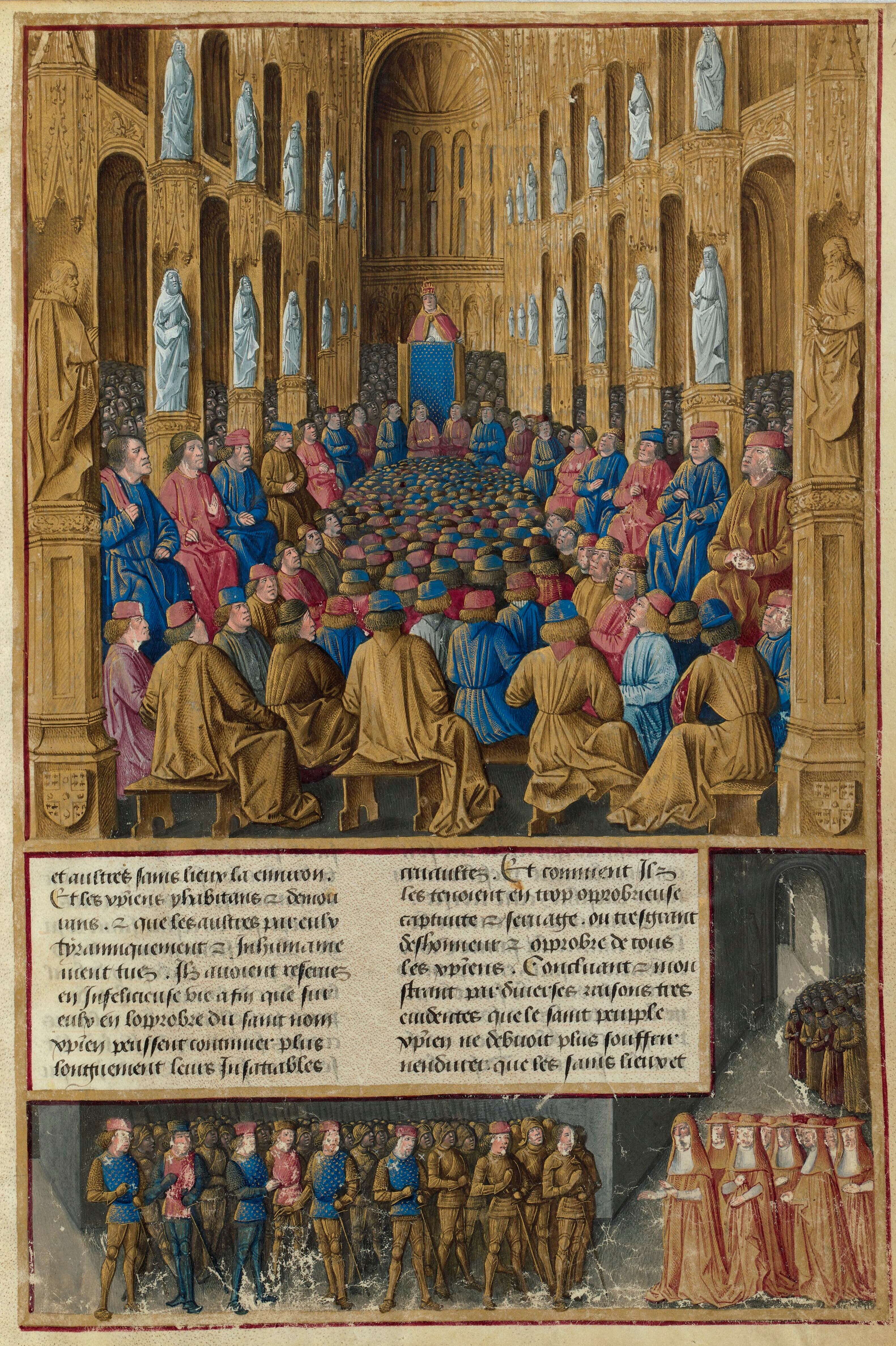 Papst Urban II. predigt auf dem Konzil von Clermont