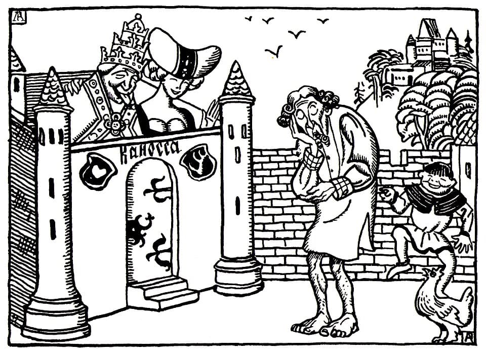 Heinrich IV. in Canossa vor Gregor VII. und Mathilde von Tuszien