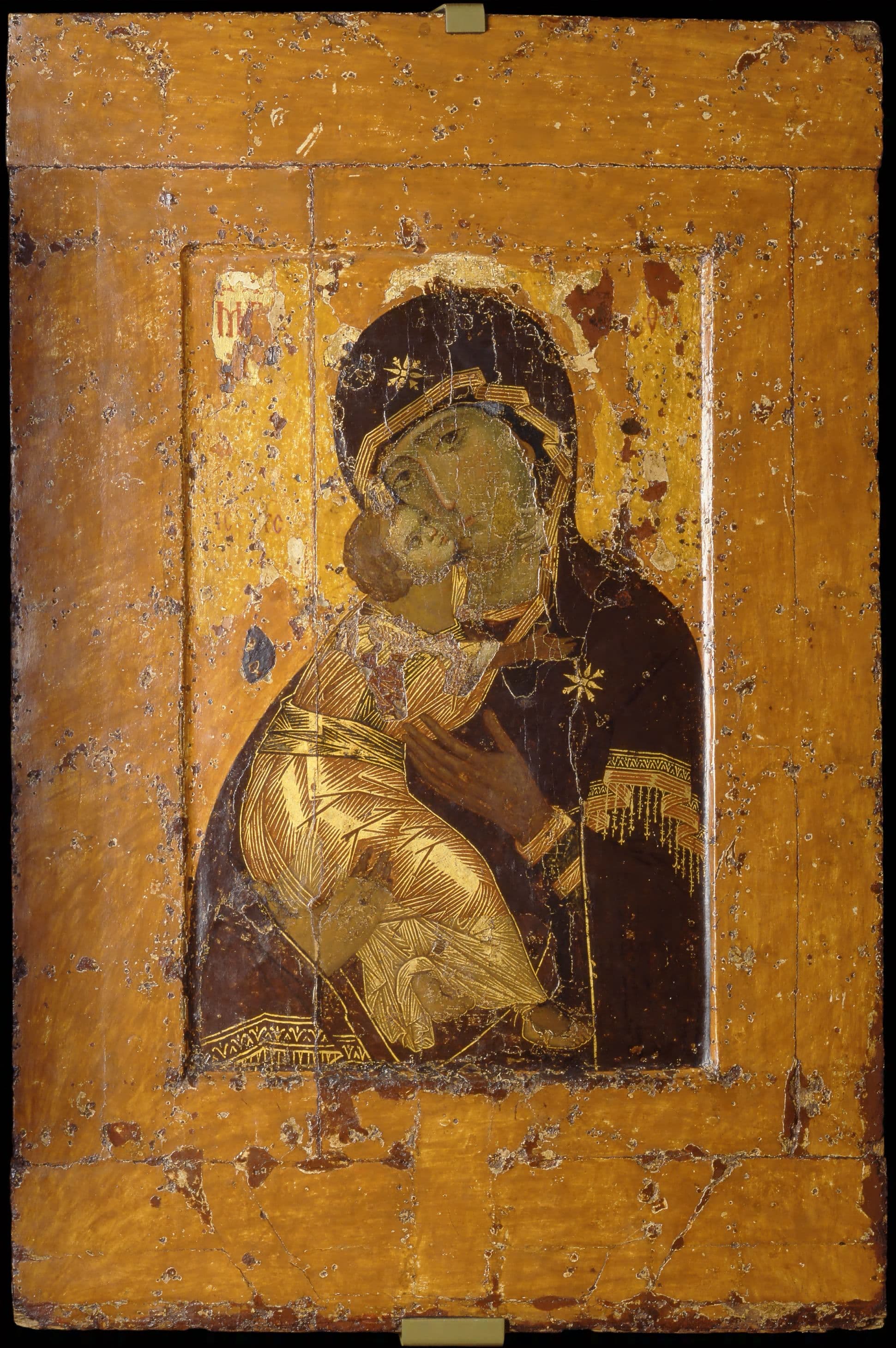 Nossa Senhora de Vladimir, frente do ícone bizantino.