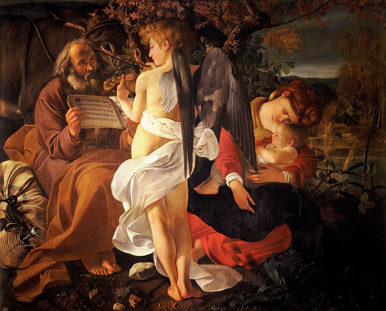 Le Repos pendant la fuite en Égypte peint par Caravage vers 1597