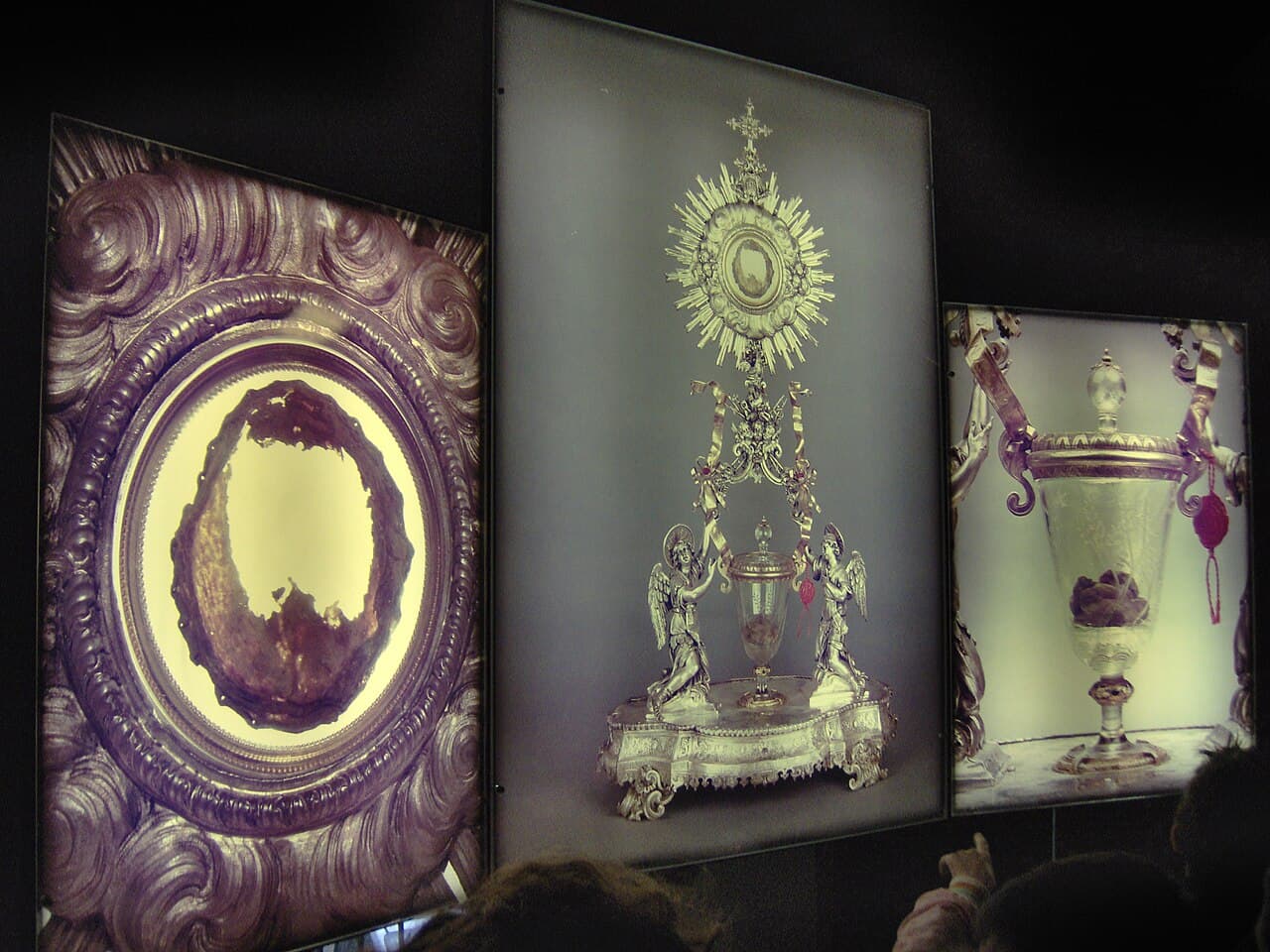 Reliquaire en argent et verre du miracle eucharistique de Lanciano (Naples, 1713)