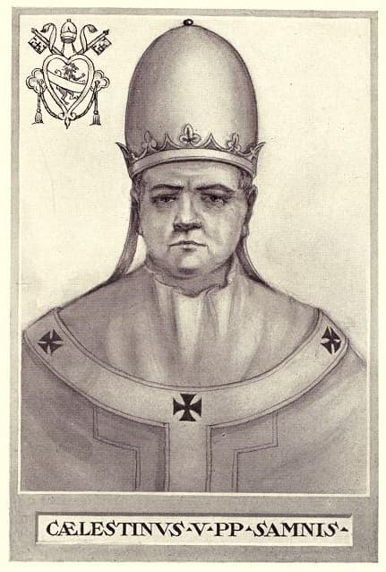 Portrait of Pope Saint Celestine V, who resigned in 1294