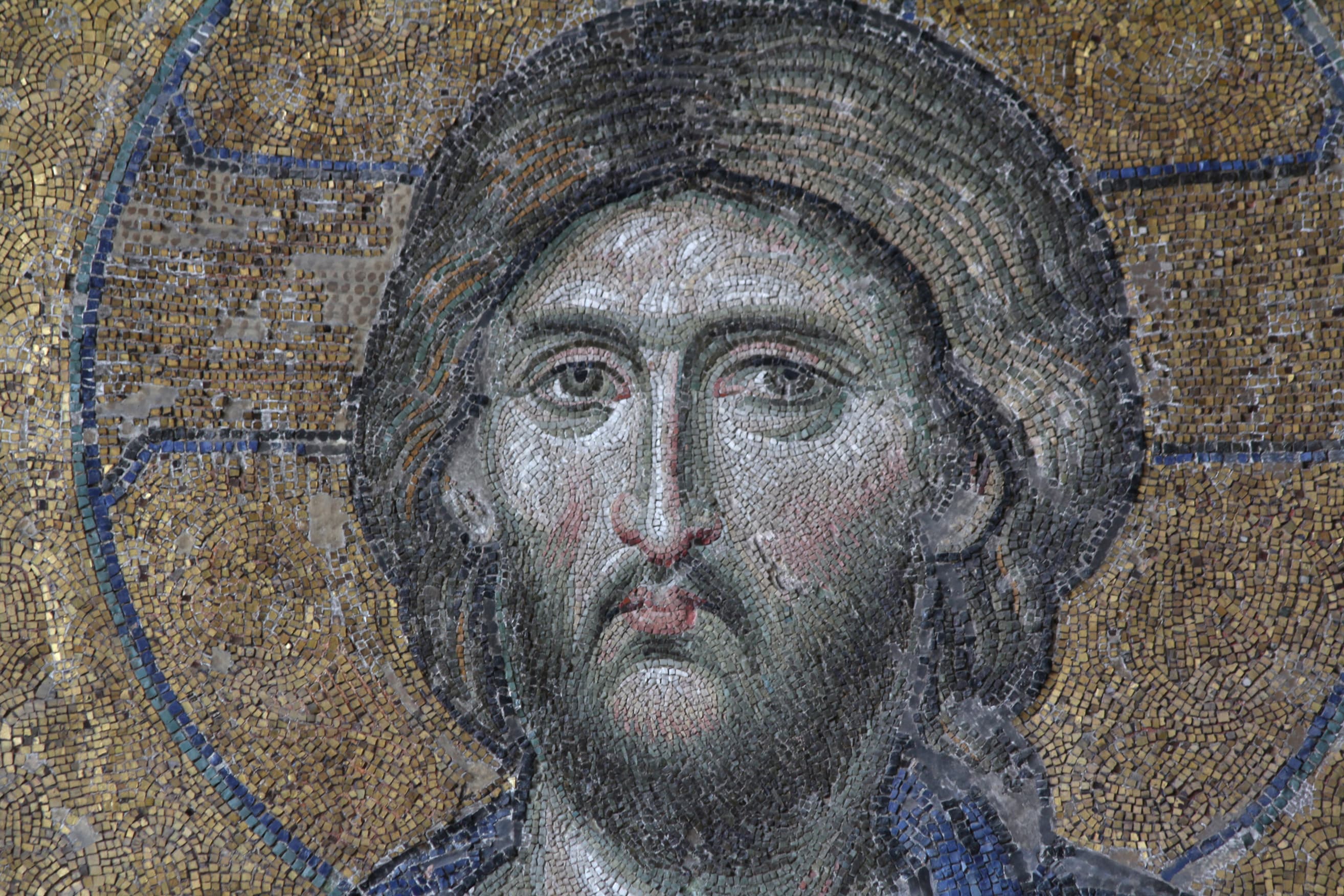 Oblicze Chrystusa z Deesis z Hagia Sophia, połowa XIII wieku