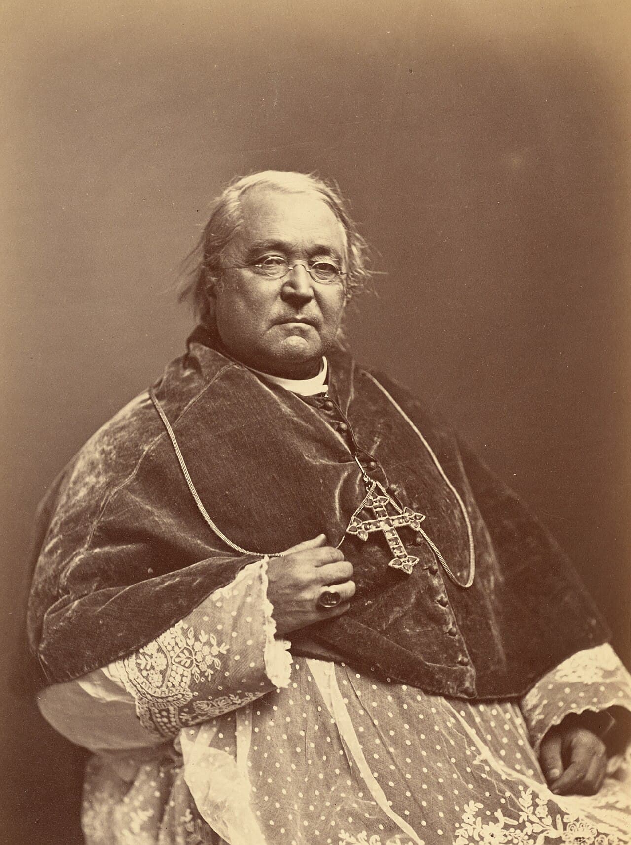 Fotografia de Martin John Spalding, arcebispo de Baltimore, presidente do segundo concílio plenário