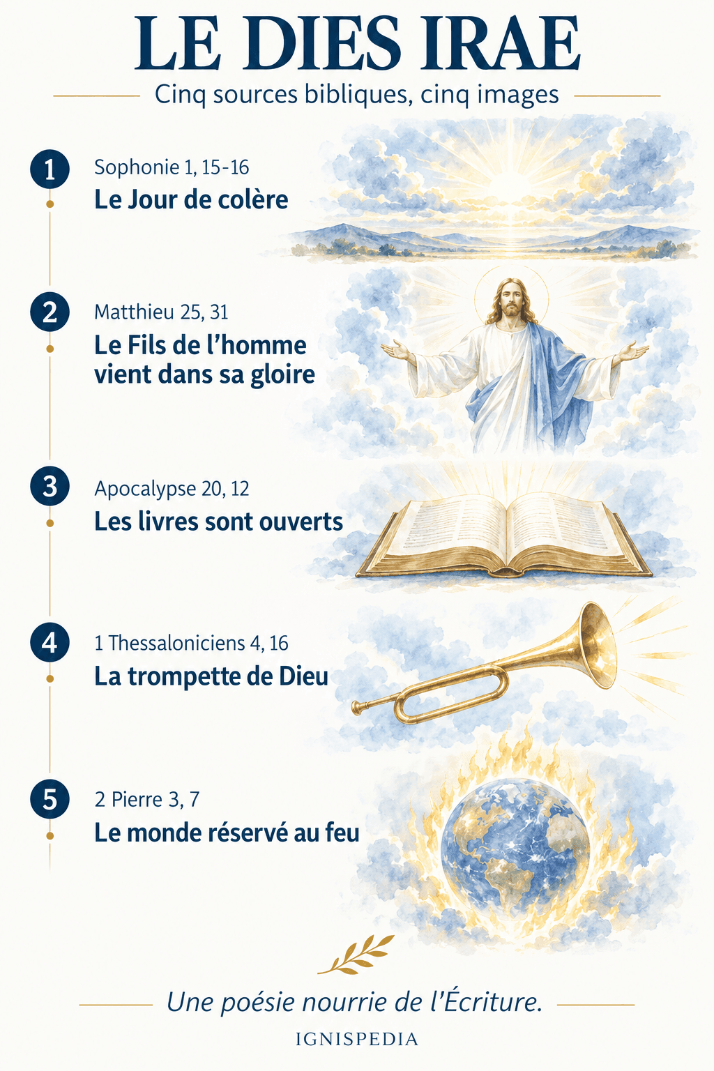 Les cinq sources bibliques des images du Dies irae