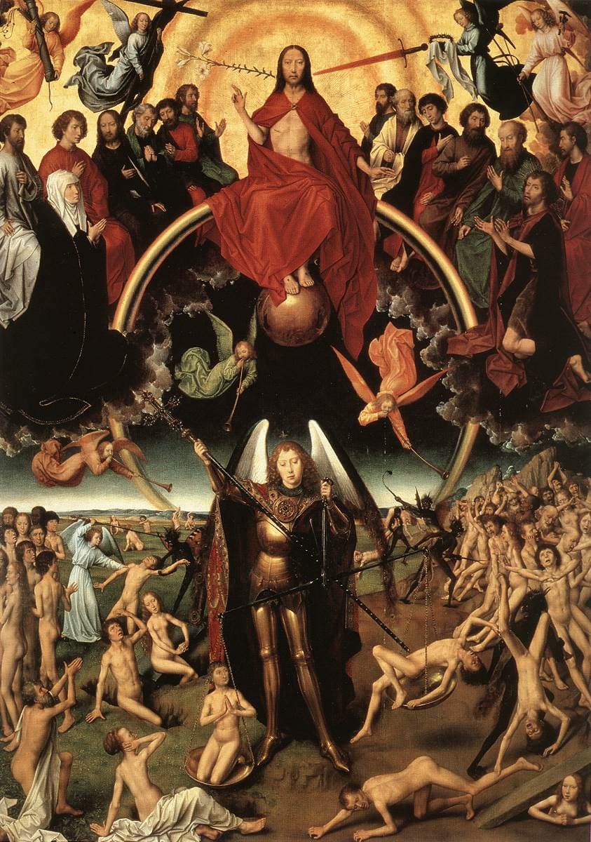 Christ as Judge, central panel of the Last Judgment by Hans Memling, 1467-1471