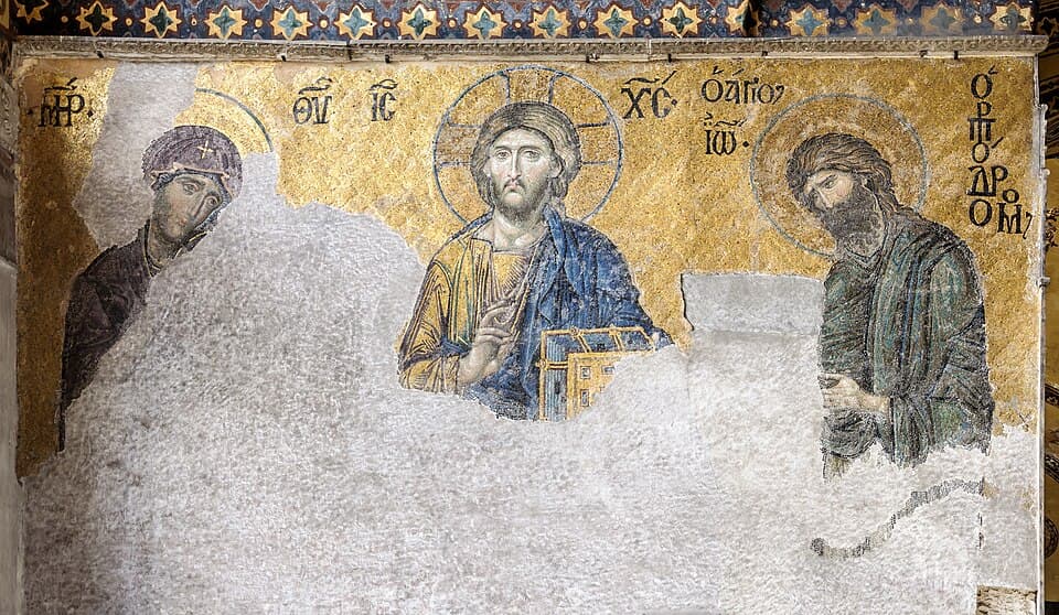 Mozaika Deesis w Hagia Sophia w Konstantynopolu