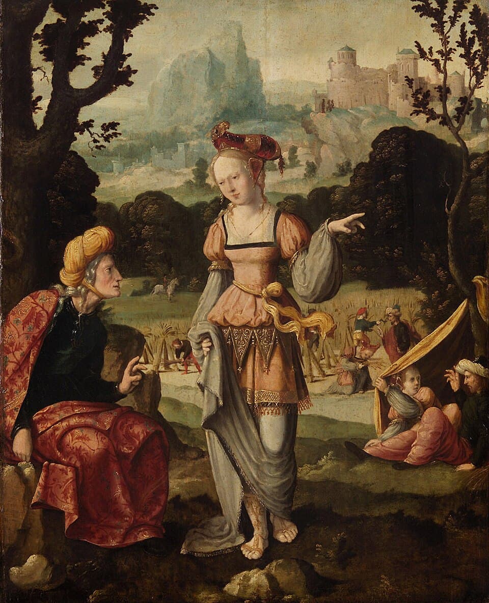 Rut und Noomi auf dem Feld des Boas, altes Gemälde (Kunsthistorisches Museum, Wien)