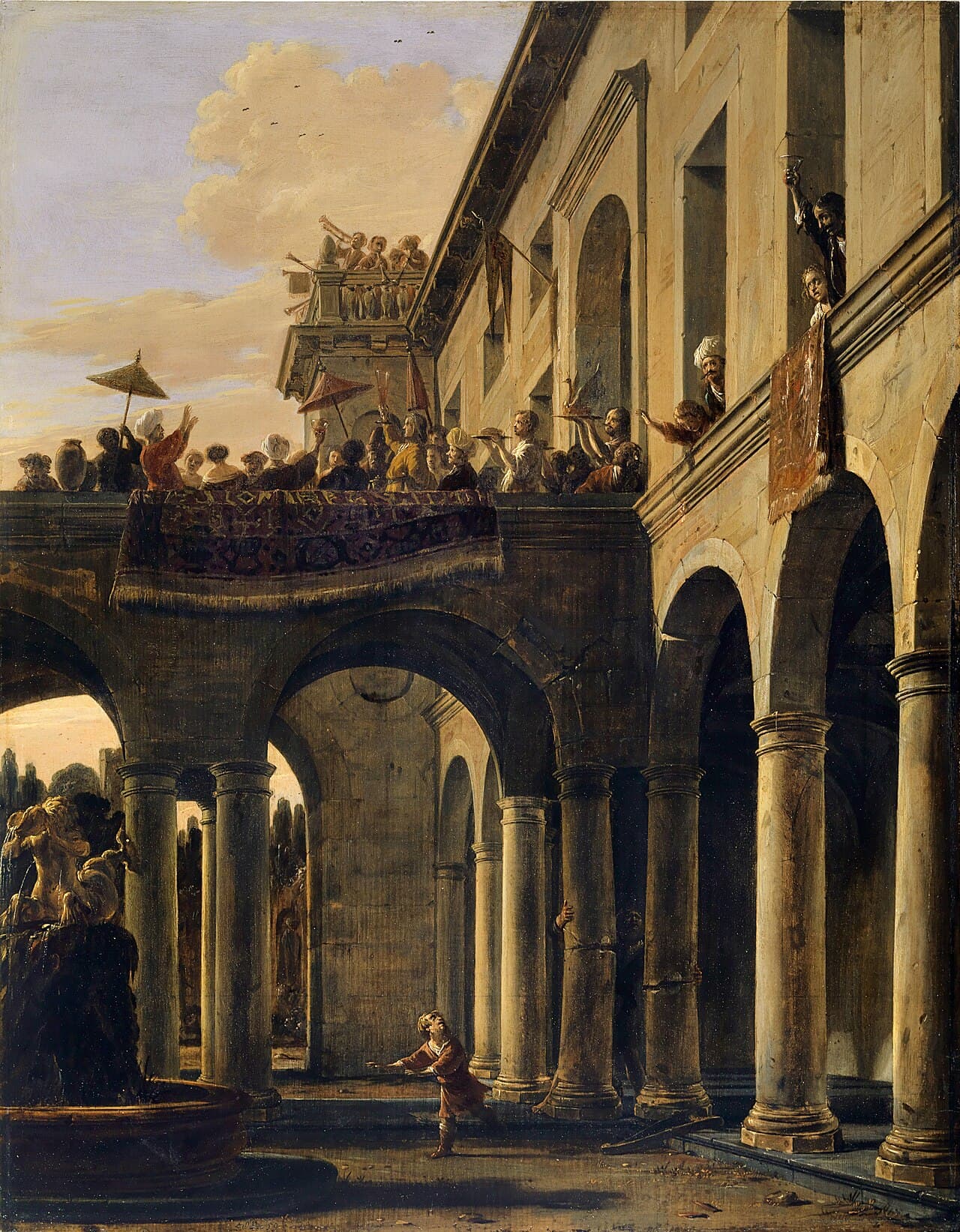 Sansone che abbatte le colonne del tempio di Dagone
