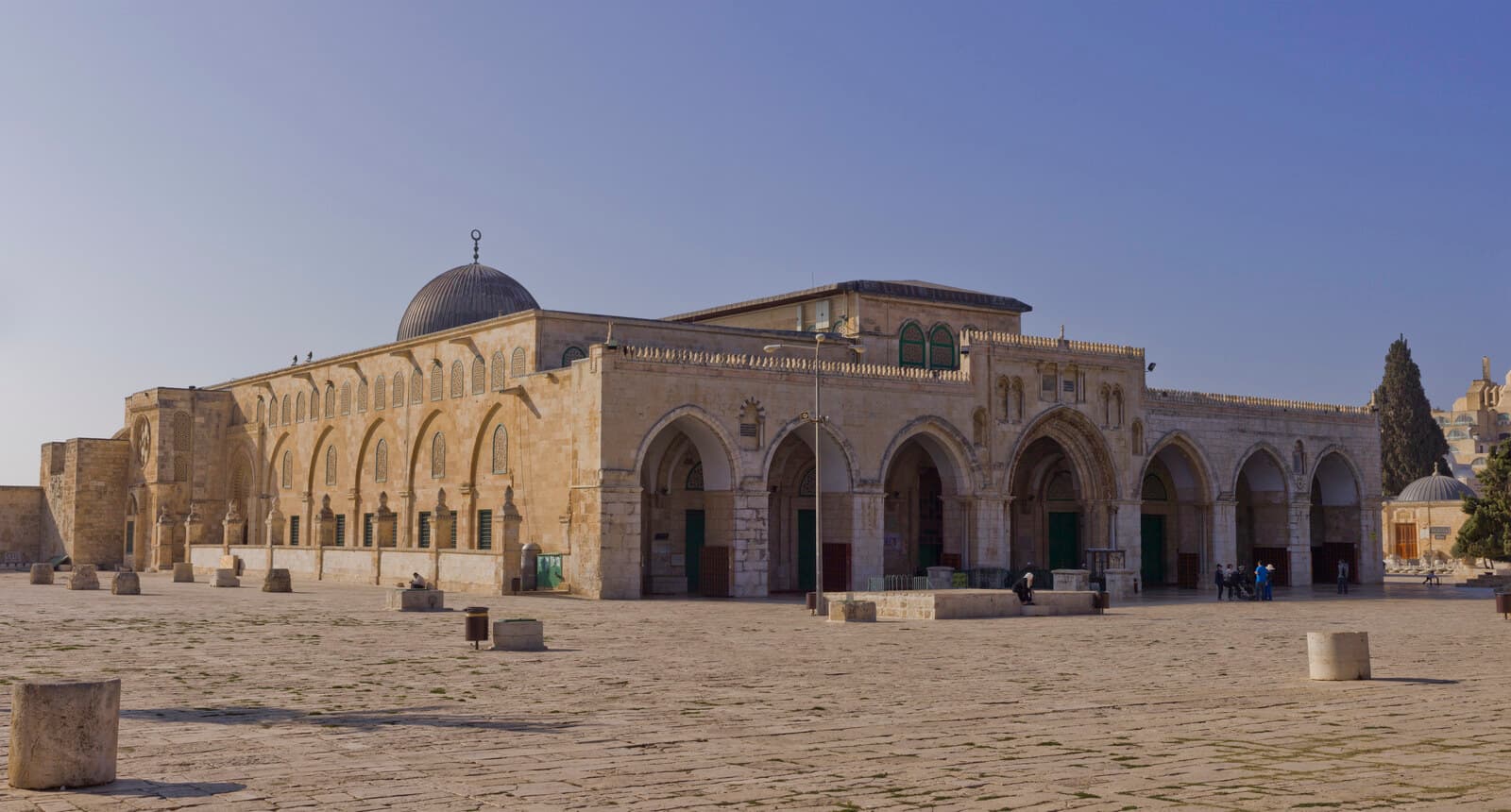Die Al-Aqsa-Moschee auf dem Tempelberg-Plateau in Jerusalem