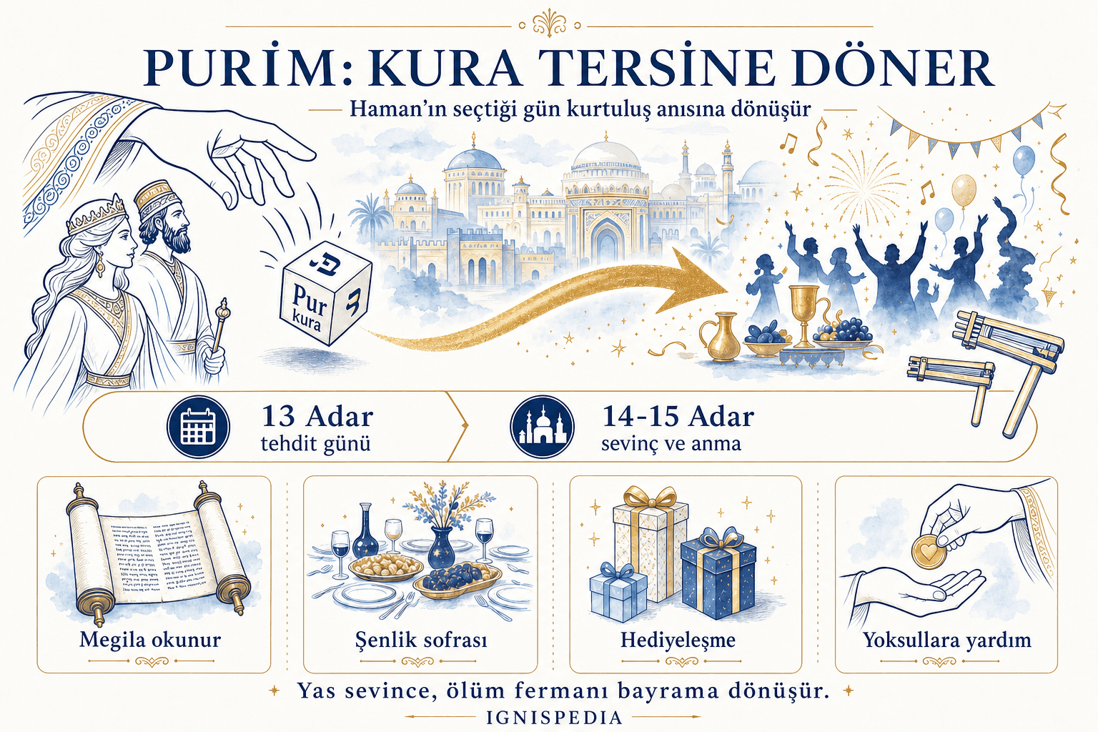 Haman tarafından atılan kura Purim bayramına döner