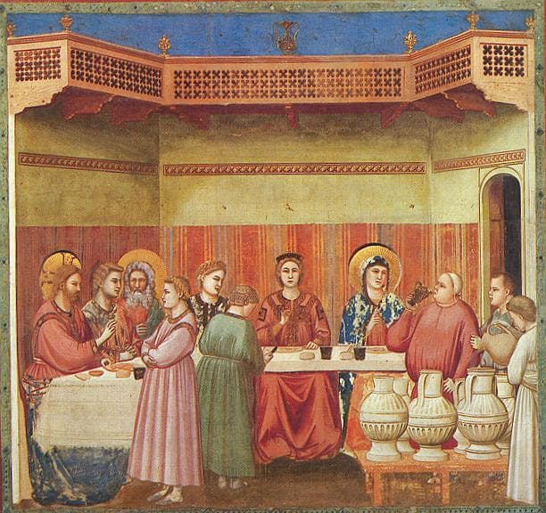 Giotto, Le nozze di Cana, cappella degli Scrovegni a Padova