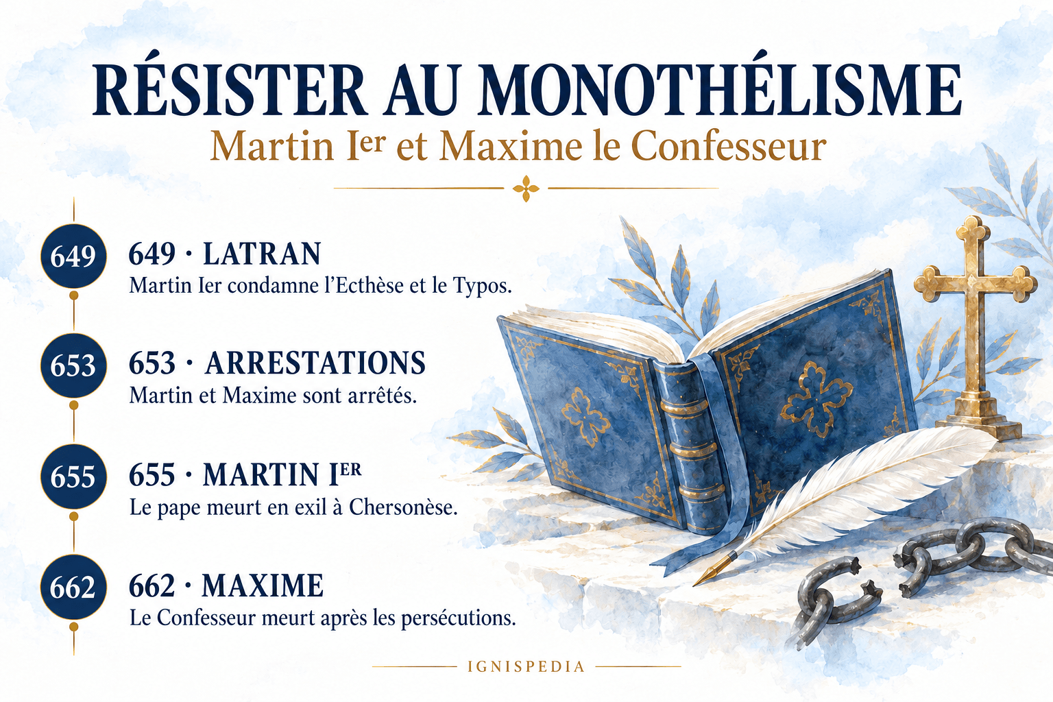 Martin Ier et Maxime : les étapes de la résistance de 649 à 662