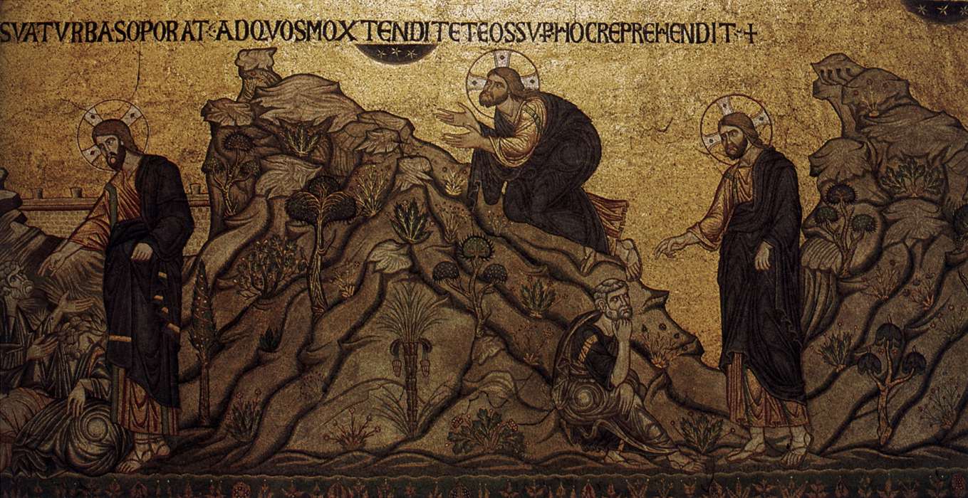 The Agony in the Garden of Gethsemane, 13th-century mosaic