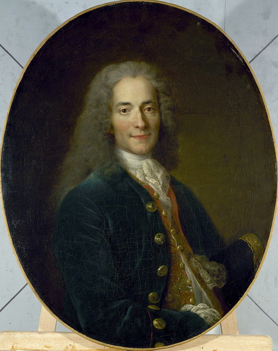 Portrait of the young Voltaire, a critic of Pascal's Pensées