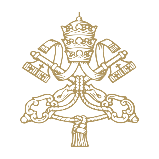 Armas da Santa Sé, chaves cruzadas de São Pedro e tiara pontifícia