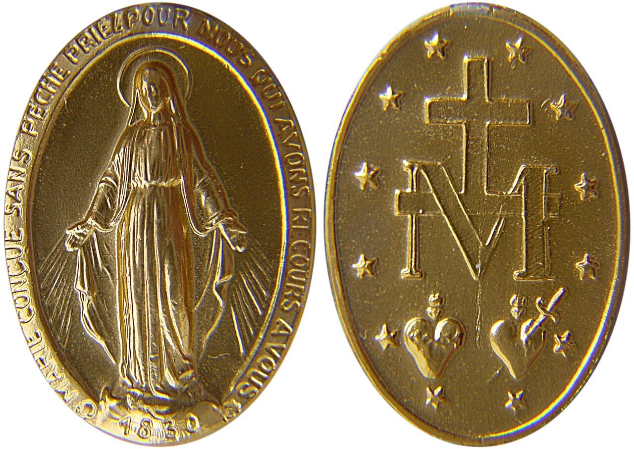 La medalla milagrosa, anverso y reverso
