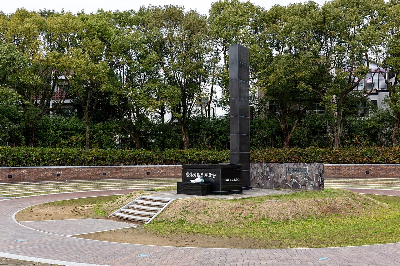 Ground-zero park at Nagasaki, memorial site visited during Pope Francis's journey to Japan