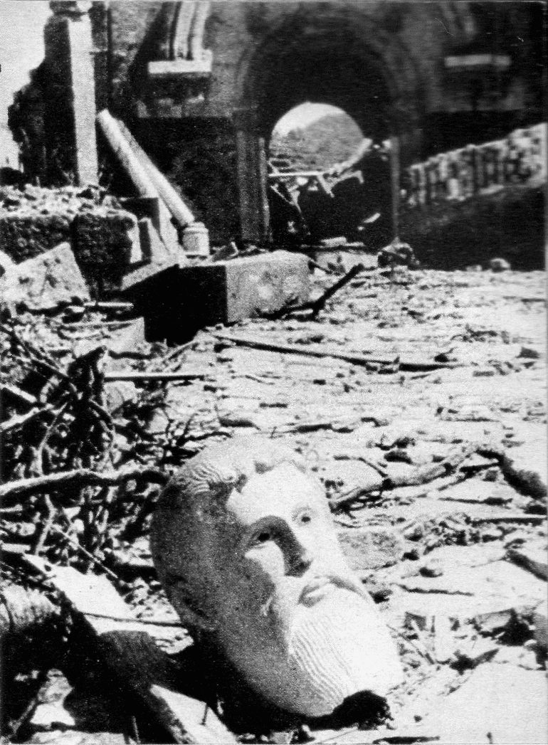 Katedrála Urakami zničená atomovou bombou roku 1945
