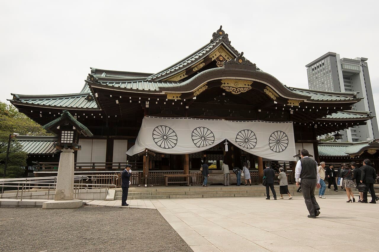 Main worship hall of the Yasukuni Shrine in Tokyo