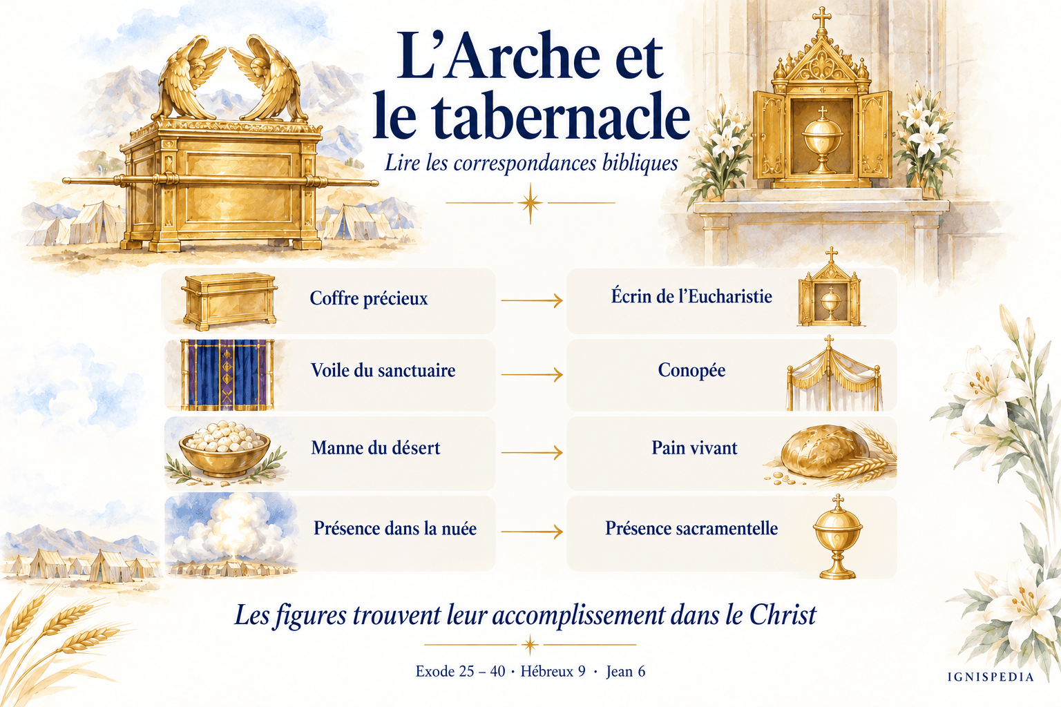 Entsprechungen zwischen der Bundeslade und dem eucharistischen Tabernakel