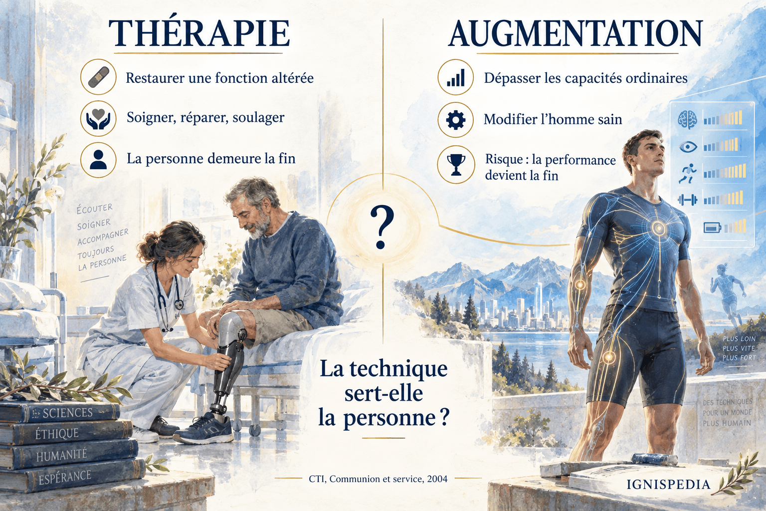Comparación entre restaurar una función alterada y superar las capacidades ordinarias