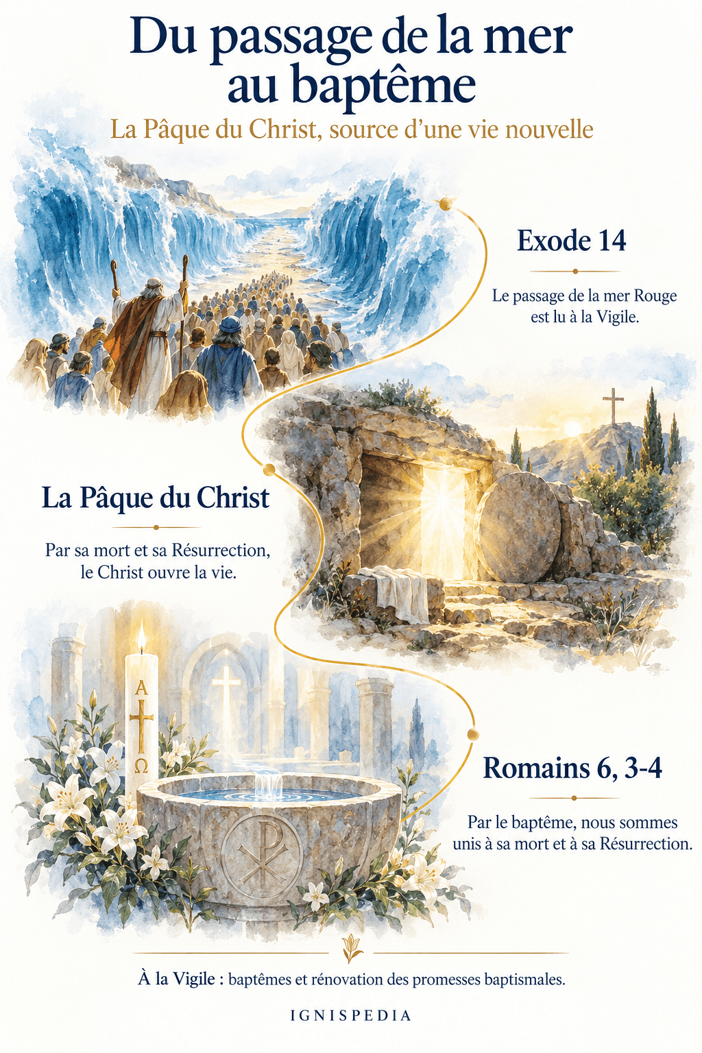 Du passage de la mer Rouge à la Pâque du Christ et au baptême : Exode 14 et Romains 6