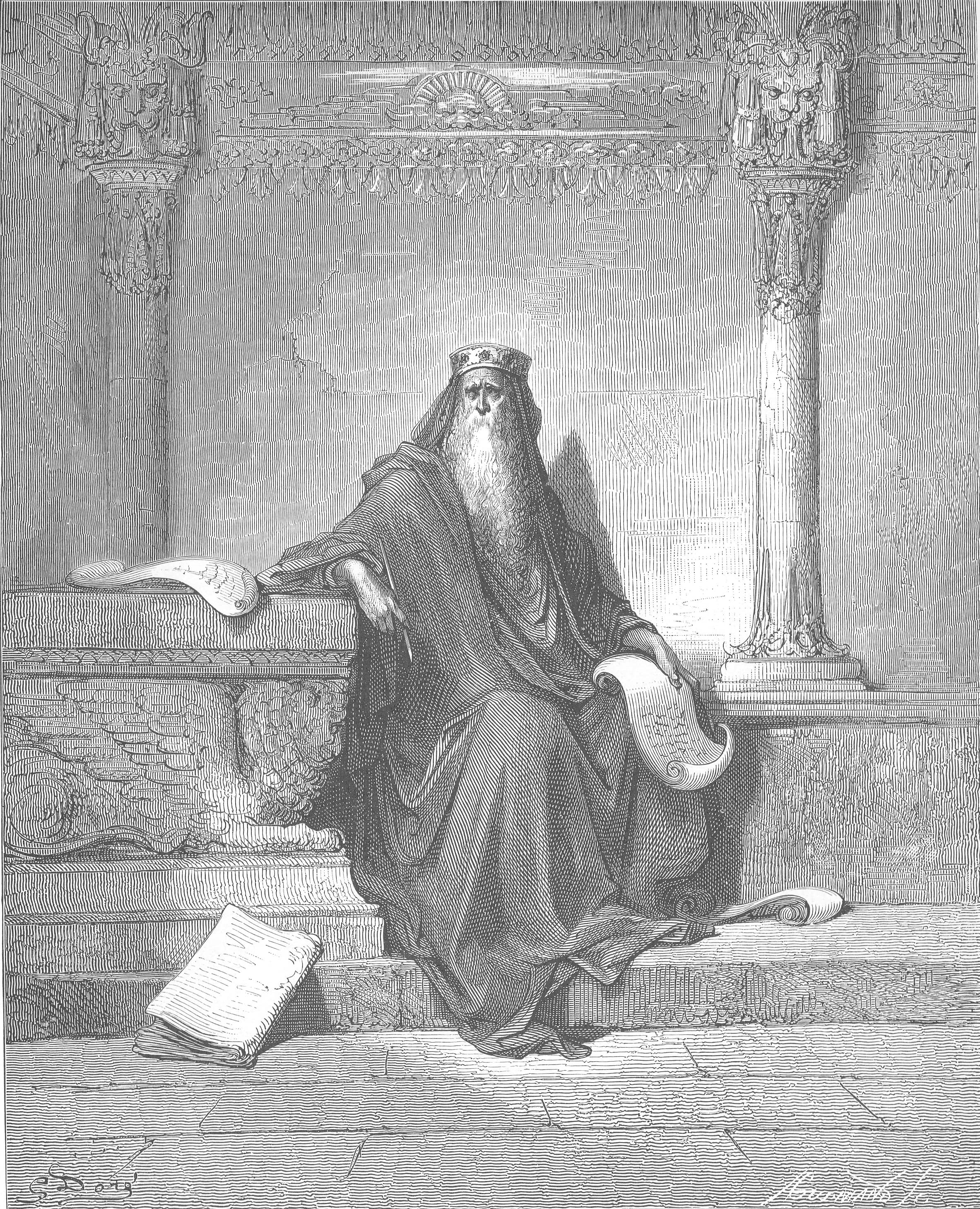 Qoheleth, the wise preacher of Ecclesiastes, meditating on the vanity of the world