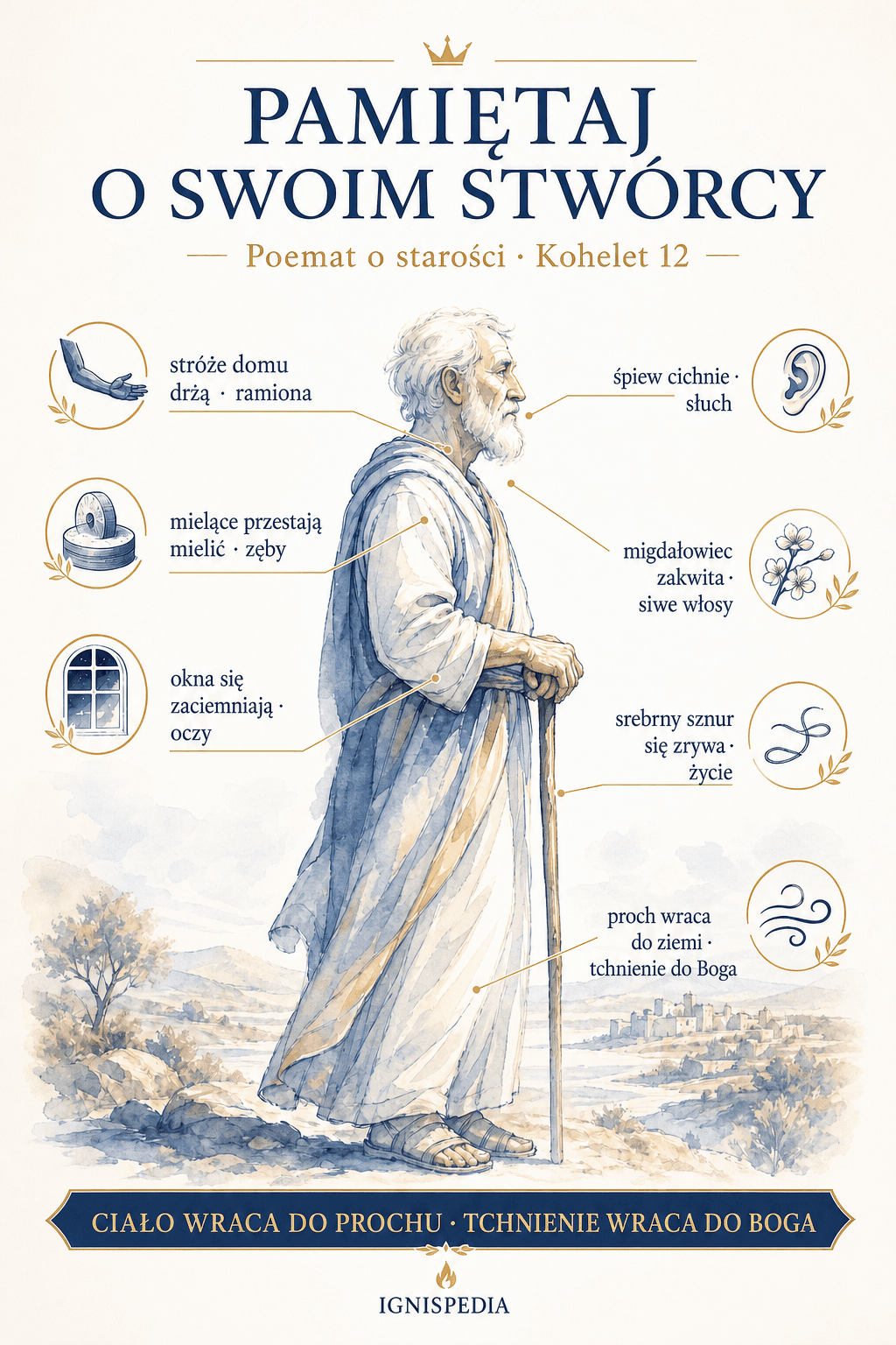 Infografika siedmiu metafor poematu o starości w Kohelecie 12