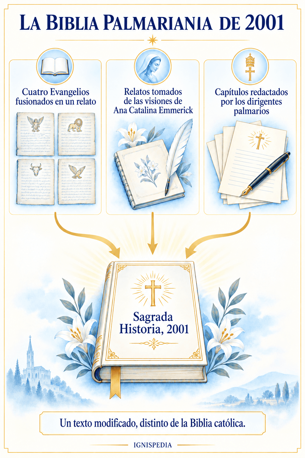 Composición de la Biblia palmariana de 2001 a partir de los Evangelios, las visiones de Emmerich y capítulos nuevos