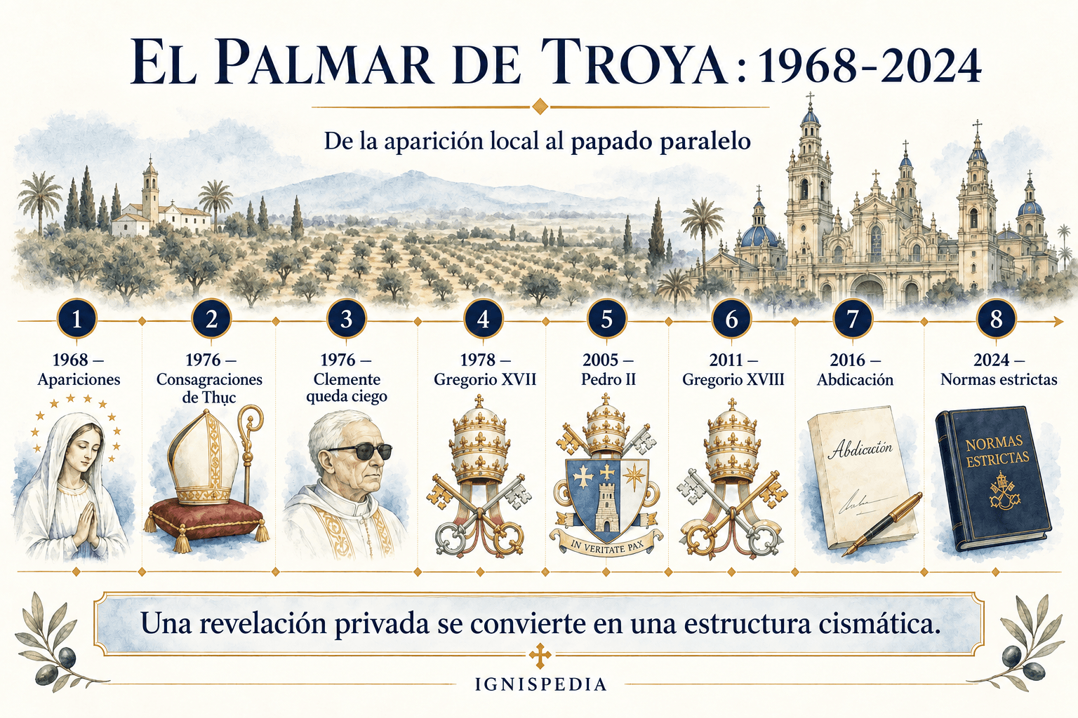 Cronología ilustrada del movimiento palmariense entre 1968 y 2024